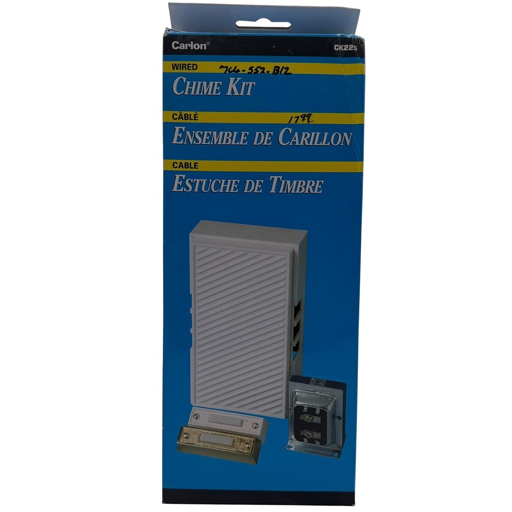 Carlon CK225 Wired Door Chime Kit with 2 Lighted Buttons and 16V Transformer